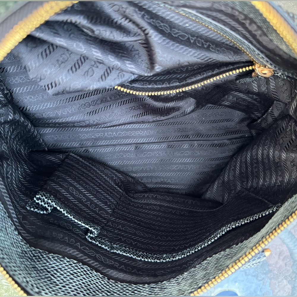 Authentic Prada Python Black Satchel Shoulder Bag - image 7